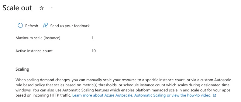 Paramètres de scaling dans Azure App Services